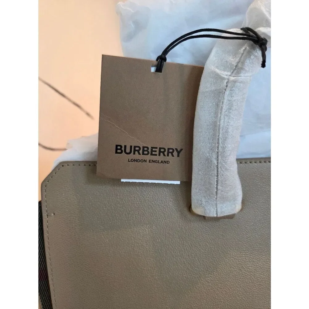 Burberry Banwell Check Canvas & Leather Satchel